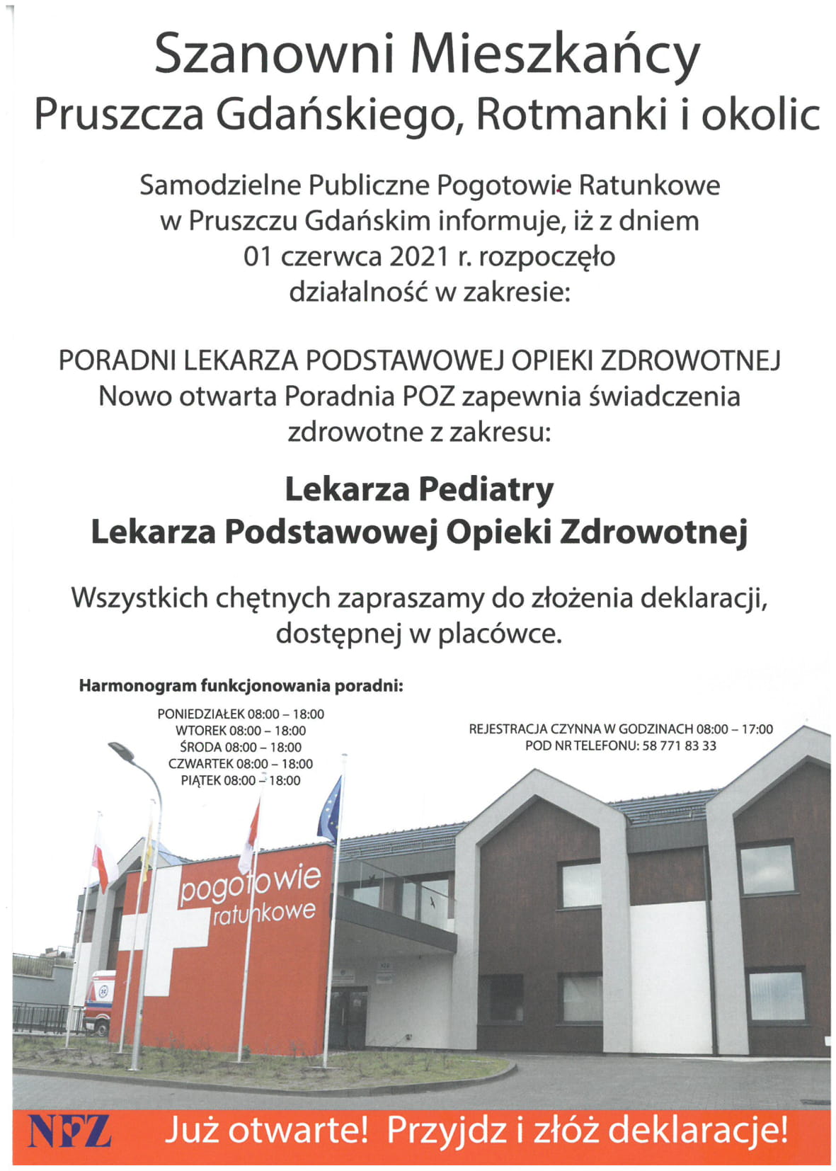 Nowo otwarta Poradnia POZ